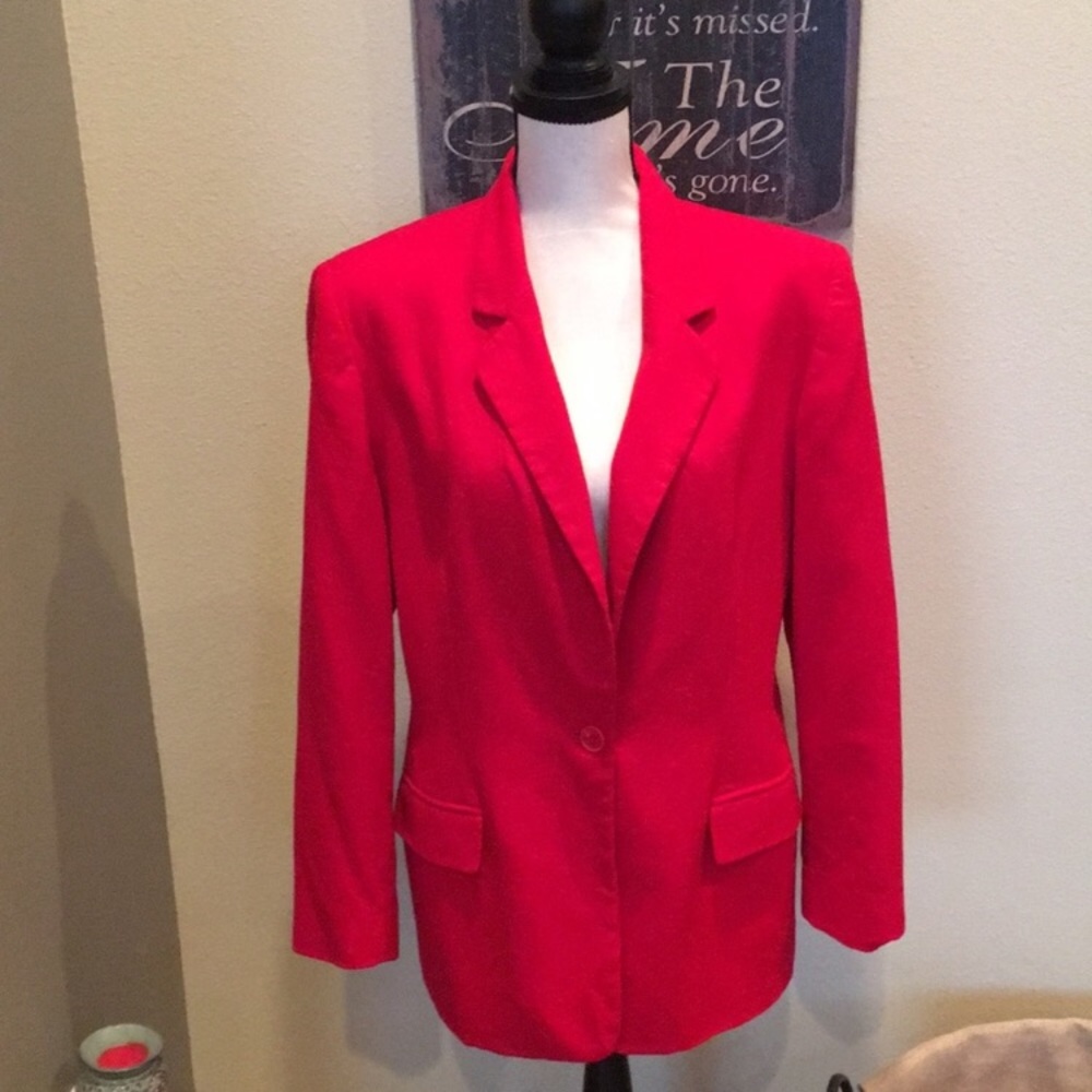 Pendleton Vintage Classic One Button Red 100% Woo… - image 2